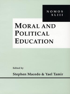 cover image of Moral and Political Education